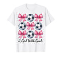 Goals Soccer Coquette Bow T-Shirt - Unique Graphic Unisex