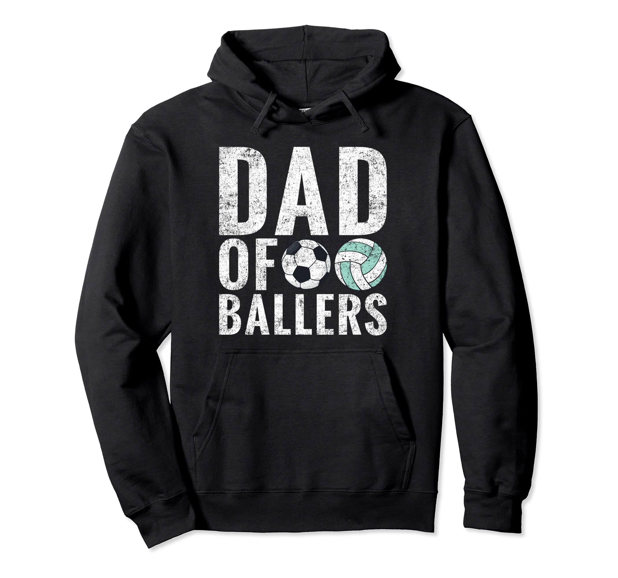 Dad Ballers Funny Soccer Volleyball Hoodie - Custom Art Print Men Women