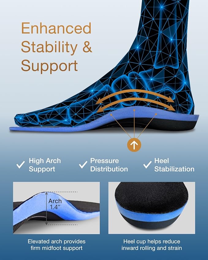 Premium Quality Gel Shoe Insoles from Japan, Shock Absorption, High Arch Support, Walking, Golf Insoles Men, Shoe Inserts Women, Shoe Insoles Women, Shoe Inserts Men, Unisex Sole Inserts, XL