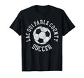 Lac Qui Parle County Soccer Distressed T-Shirt - Graphic Print for Adults