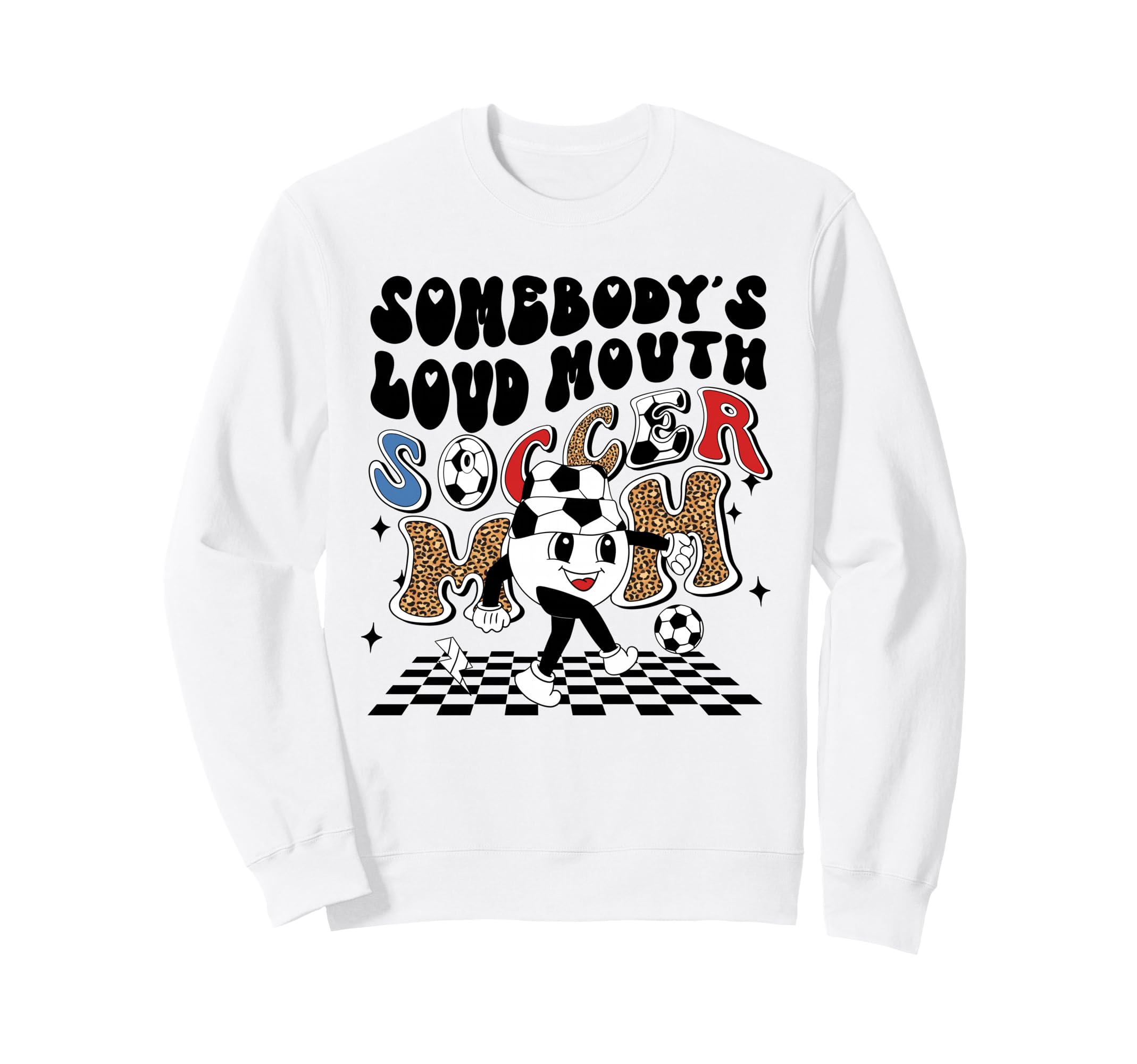 Soccer Mom Leopard Ball Sweatshirt - Minimalist Print Men Women