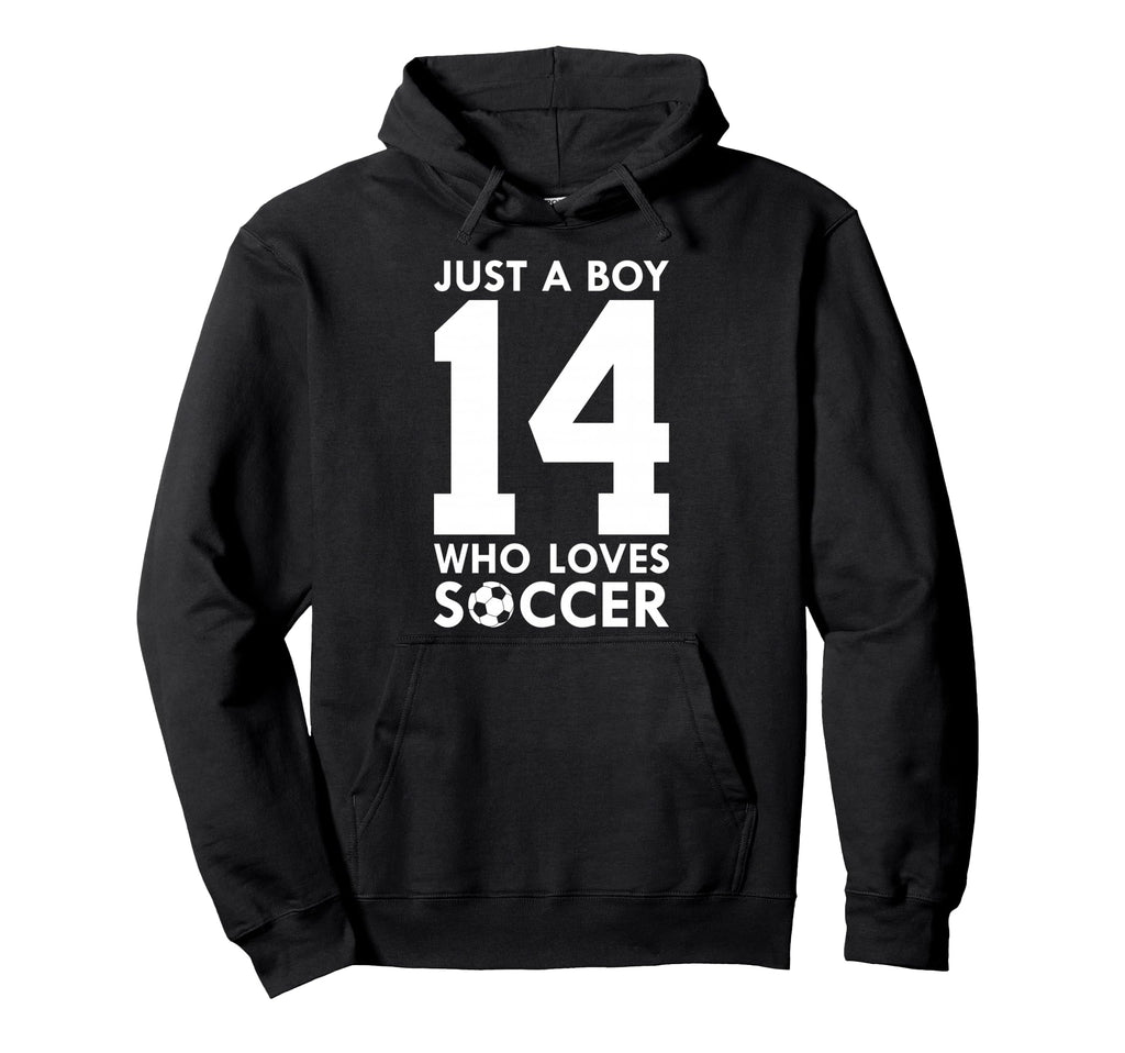 Just Who Loves 14 Years Soccer 14Th Hoodie - Trendy Graphic for Adults
