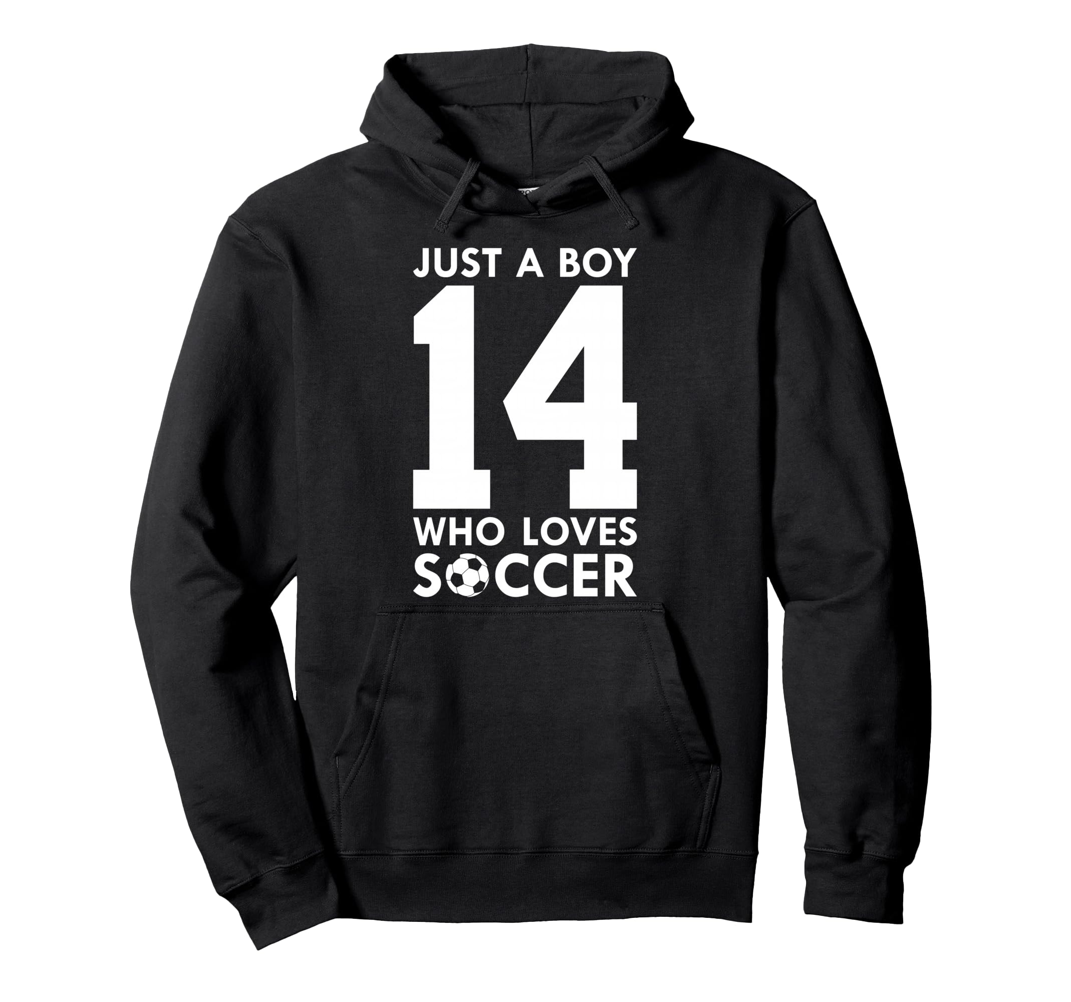Just Who Loves 14 Years Soccer 14Th Hoodie - Trendy Graphic for Adults