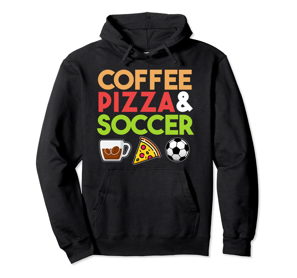 Coffee Pizza Soccer Sports Player Hoodie - Custom Art Print Men Women