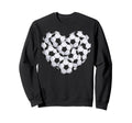 Heart Soccer Balls Sweatshirt - Custom Art Print Unisex