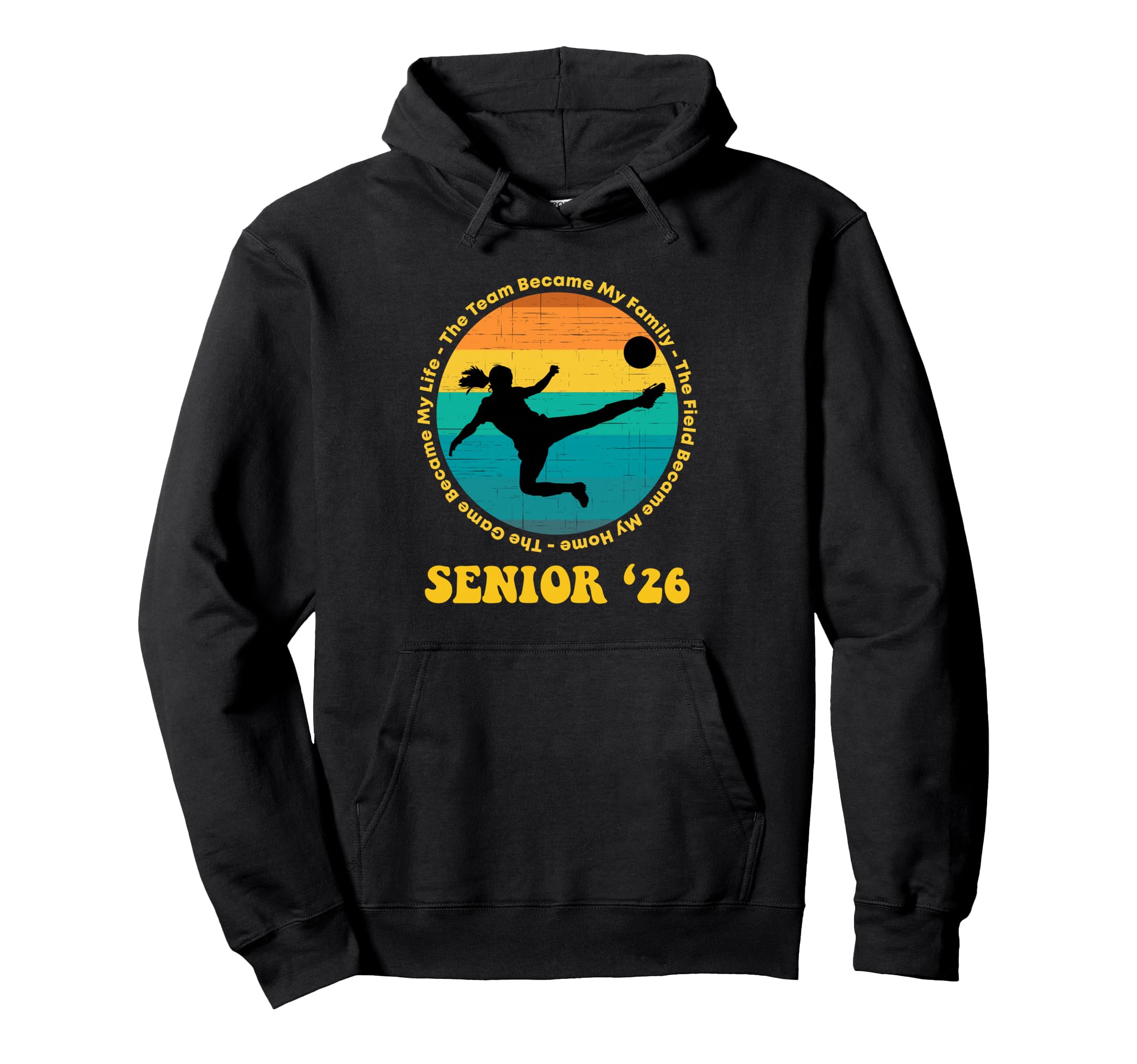 Soccer Senior Team Became My Family Hoodie - Minimalist Print Unisex
