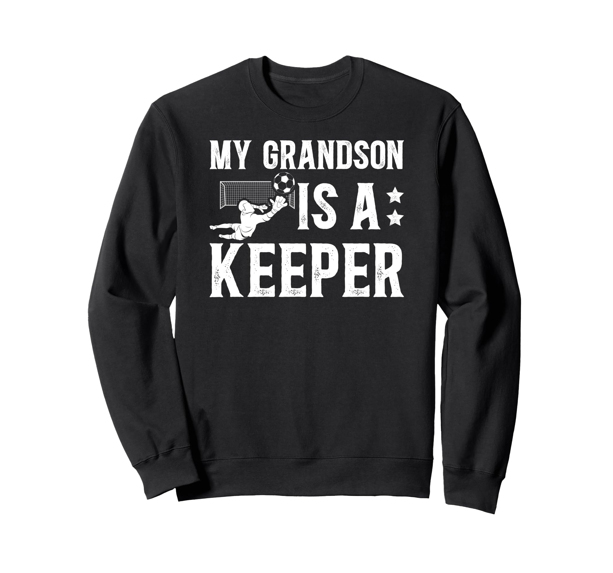 Soccer Keeper Grandpa Soccer Sweatshirt - Fun Novelty Design Men Women