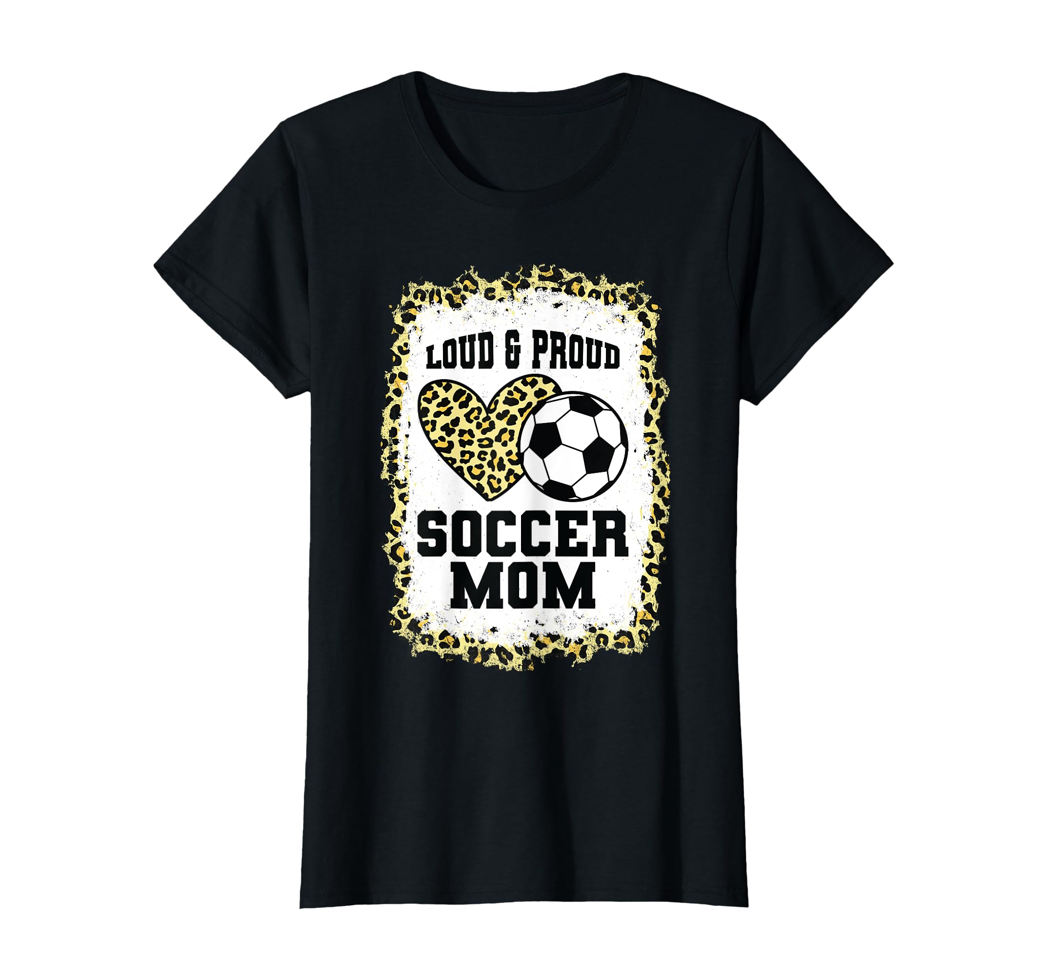 Loud Proud Soccer Mom Heart Soccer Mom T-Shirt - Unique Graphic Men Women