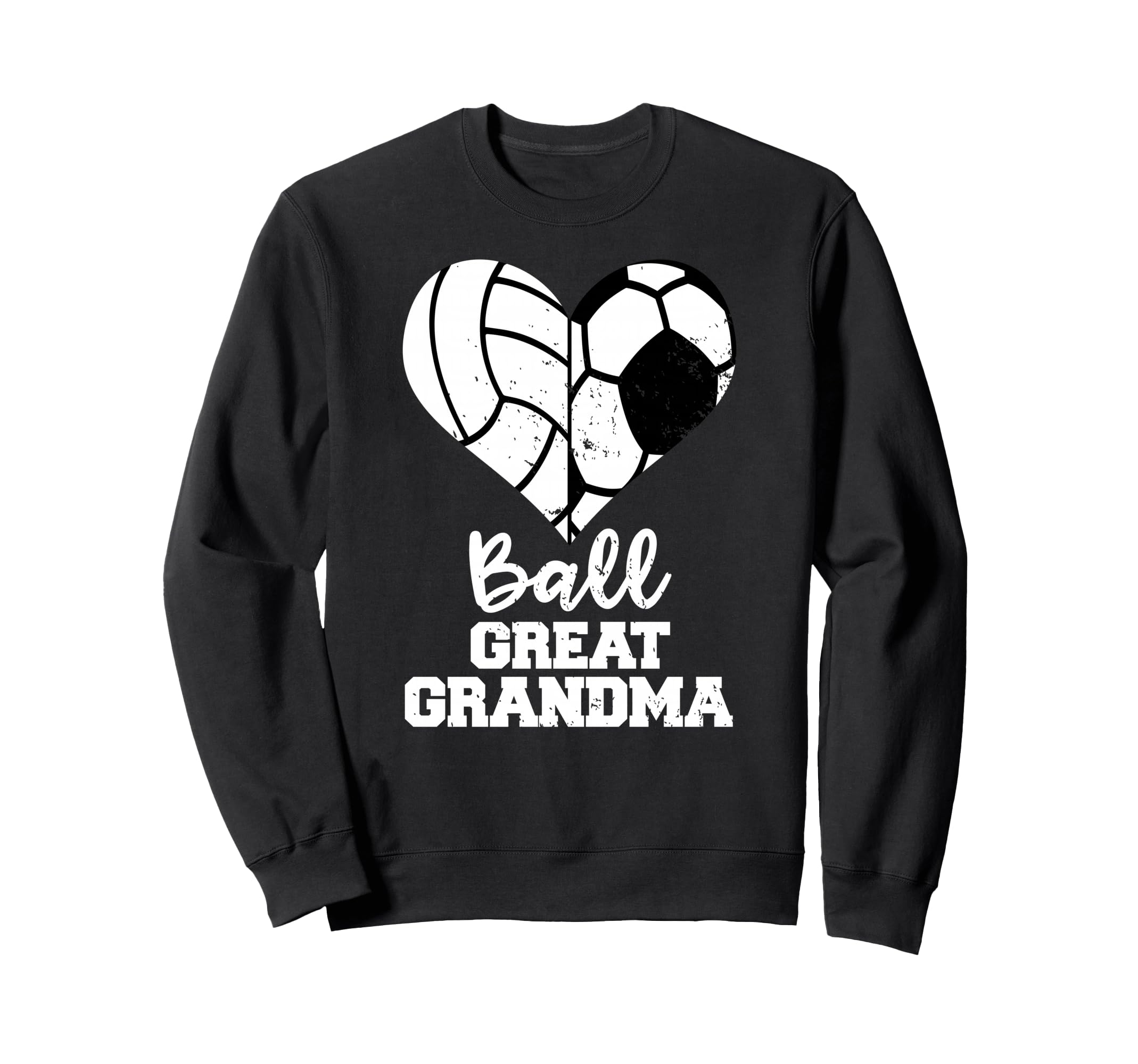 Ball Great Grandma Heart Funny Soccer Sweatshirt - Unique Graphic Unisex