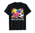Peace Love Soccer Lover 60S 70S T-Shirt - Custom Art Print for Adults