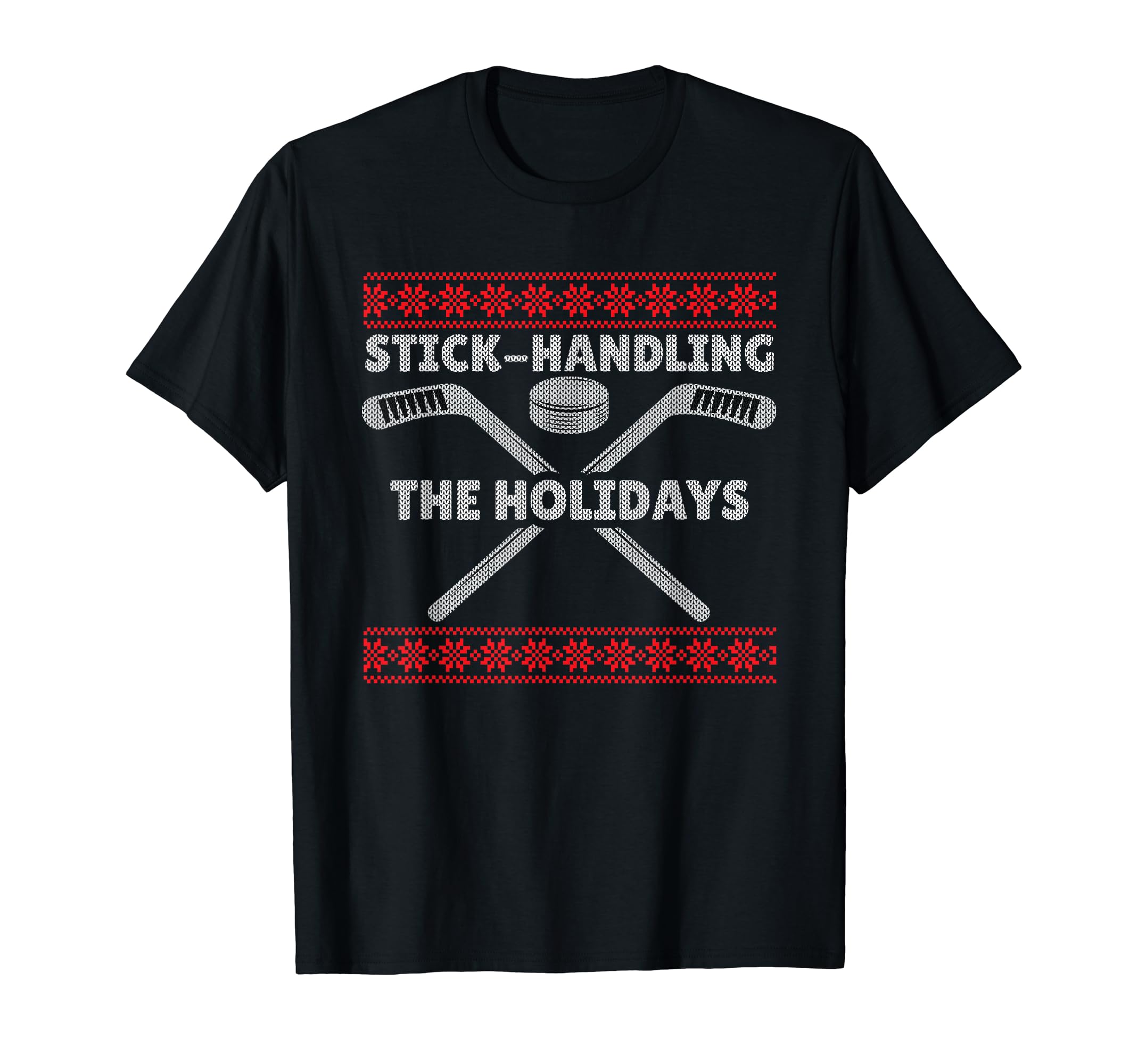 Ice Hockey Player Ice Sport Santa Puck T-Shirt - Graphic Print Unisex