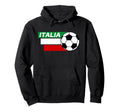 Italy Soccer Italian Flag Colors Soccer Hoodie - Minimalist Print Men Women