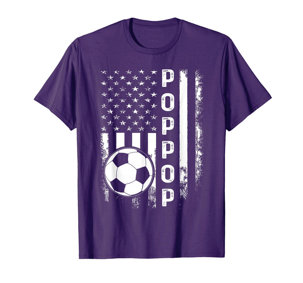 Soccer Poppop American Flag T-Shirt - Aesthetic Graphic Unisex