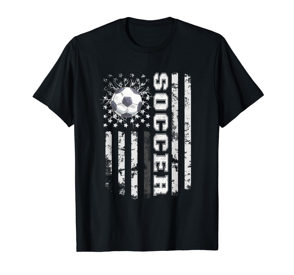 Soccer Usa Us Flag Soccer Coach T-Shirt - Casual Everyday Wear Men Women