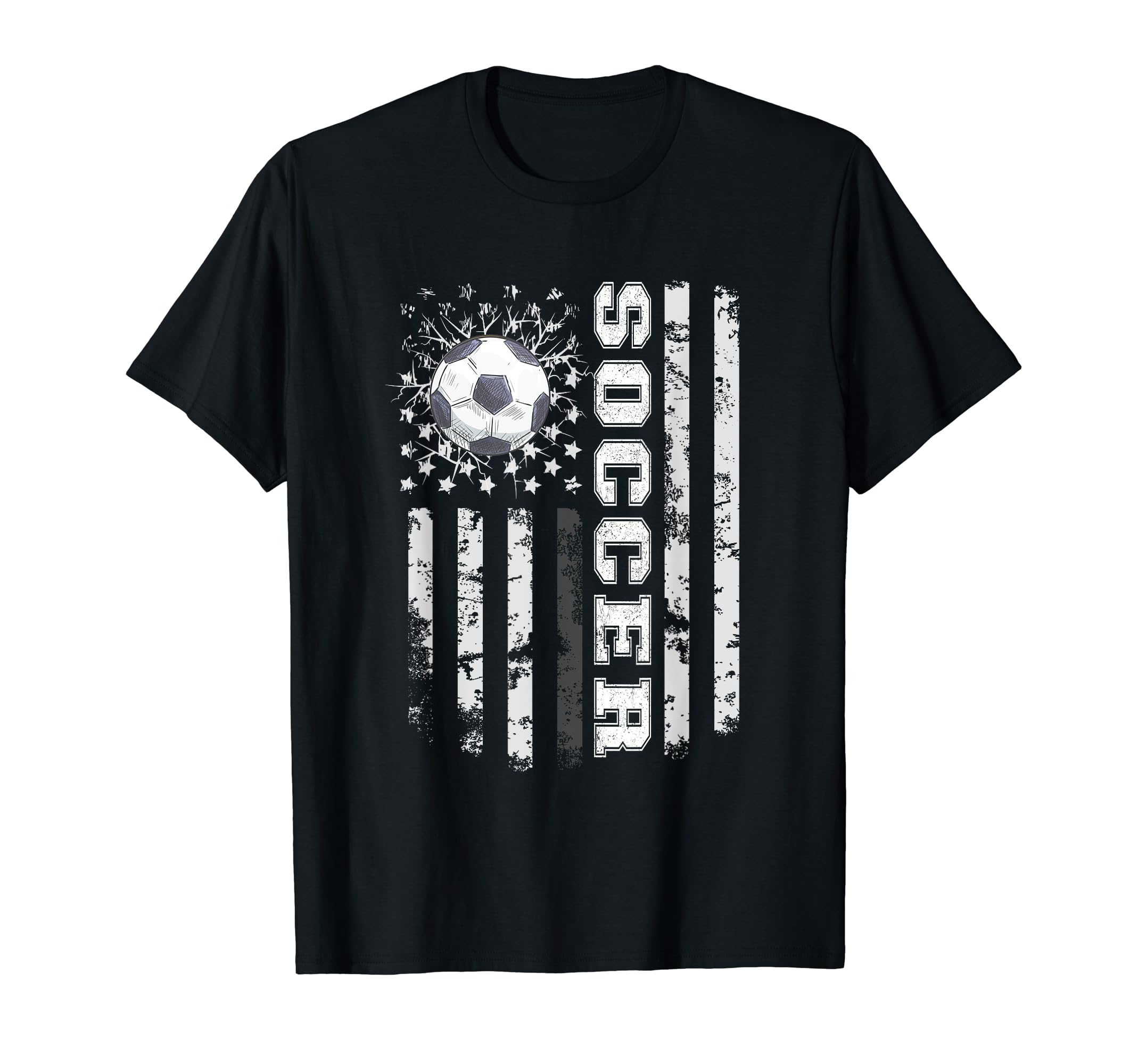 Soccer Usa Us Flag Soccer Coach T-Shirt - Casual Everyday Wear Men Women