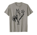 Funny Squirrel Playing Soccer Ball T-Shirt - Aesthetic Graphic Unisex