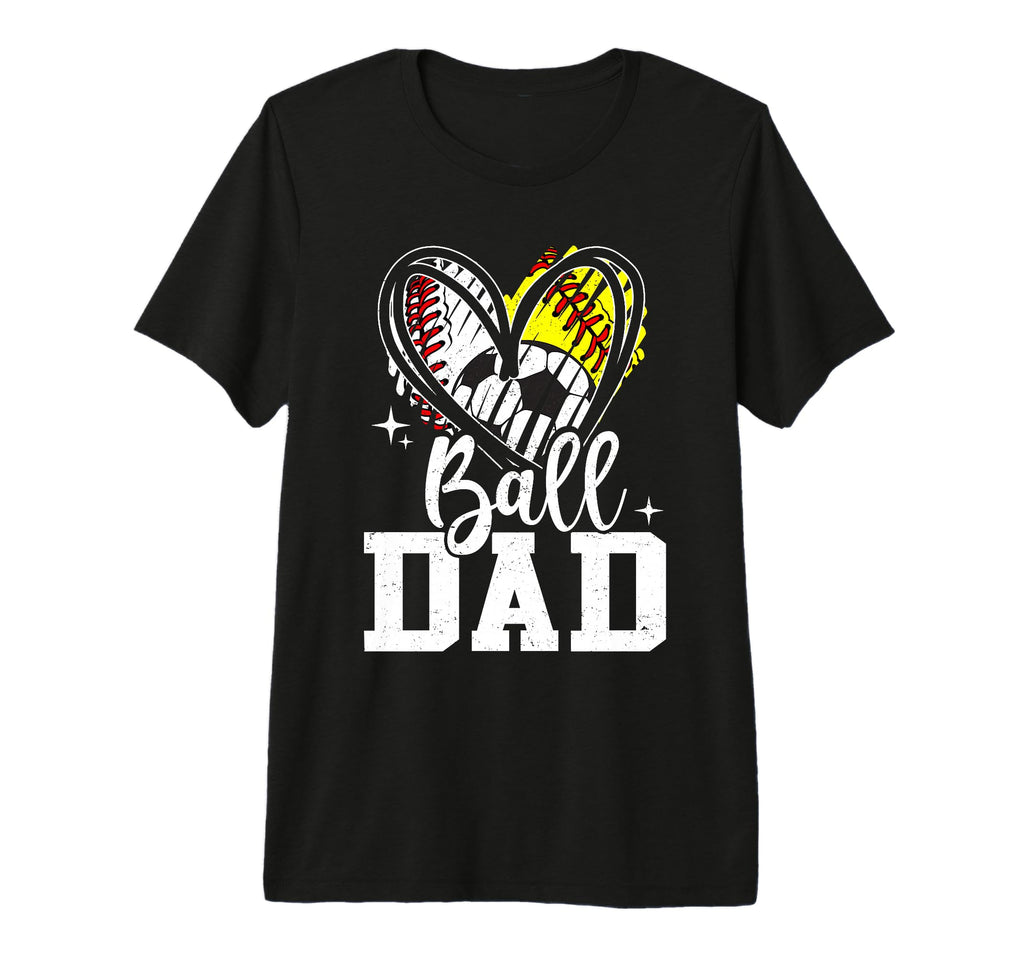 Ball Dad Baseball Softball Soccer Dad T-Shirt - Trendy Graphic Men Women