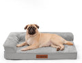 Orthopedic Dog Bed Medium Size Dog, 3 Inch Memory Foam Pet Bed for Small and Medium Dogs, Washable Removable Cover, Nonskid Bottom, Waterproof, 30x20 Inches S Light Grey