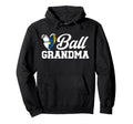 Ball Grandma Heart Volleyball Soccer Grandma Hoodie - Graphic Print Unisex