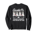 Ice Hockey Goalie Nana Funny Ice Sweatshirt - Minimalist Print Unisex
