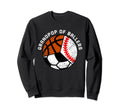 Grandpop Ballers Funny Baseball Soccer Sweatshirt - Graphic Print Unisex