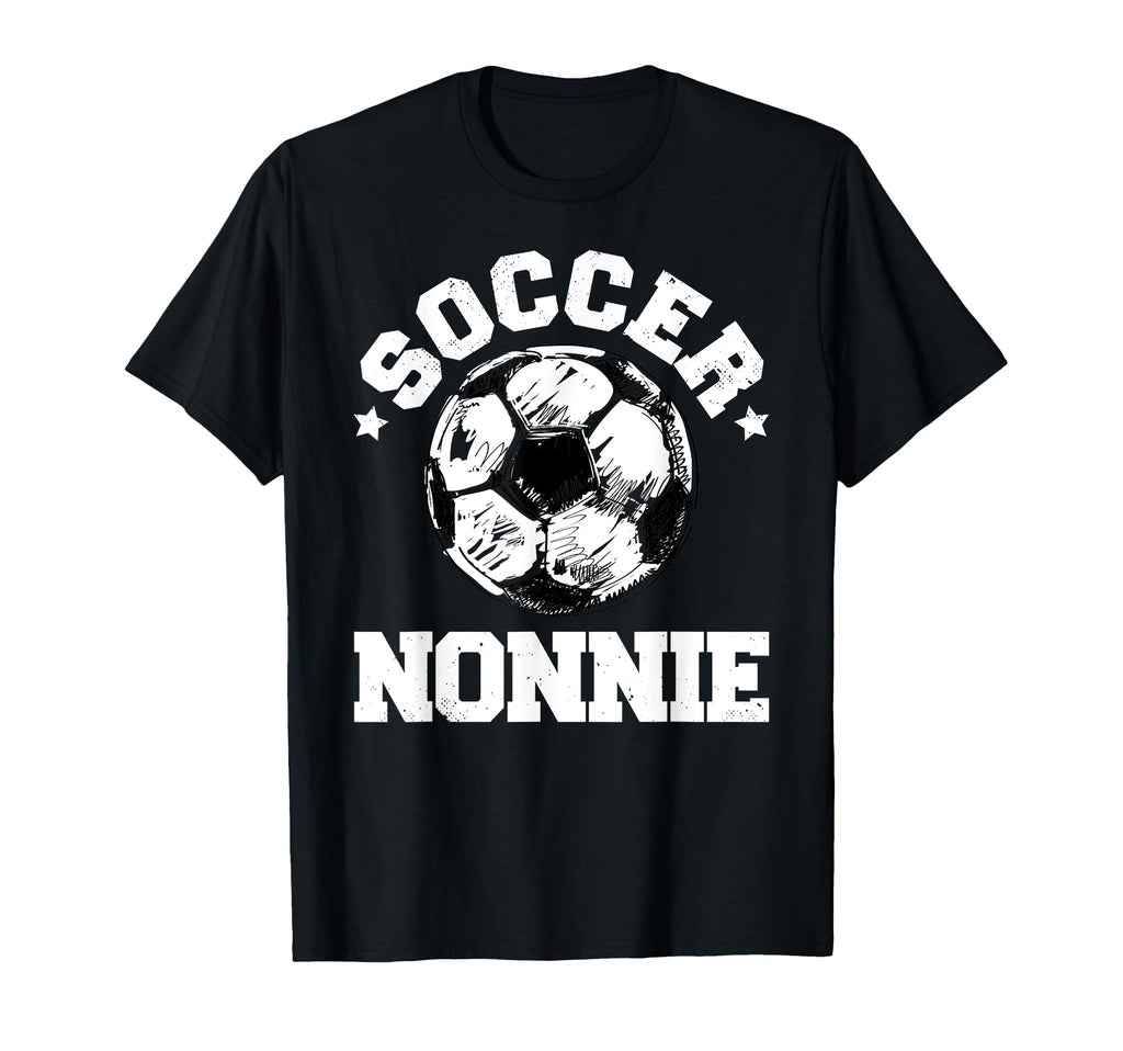 Soccer Nonnie Soccer Ball Distressed Funny T-Shirt - Trendy Graphic Unisex