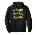 Construction Trucks Carrying Soccer Hoodie - Fun Novelty Design Unisex