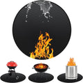 Round BBQ Grill Mat, 48 Inch Double-Sided Fireproof Pad 4-Layer Deck Protector for Indoor Outdoor Grilling