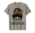 Job Coach Leopard Messy Bun Back T-Shirt - Fun Novelty Design for Adults