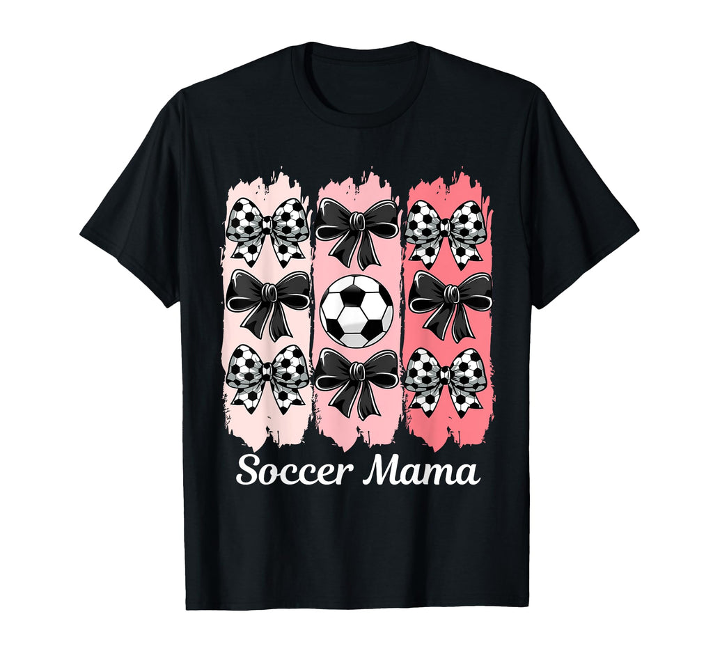 Soccer Mama Coquette Bow Soccer Mom T-Shirt - Streetwear Style Unisex