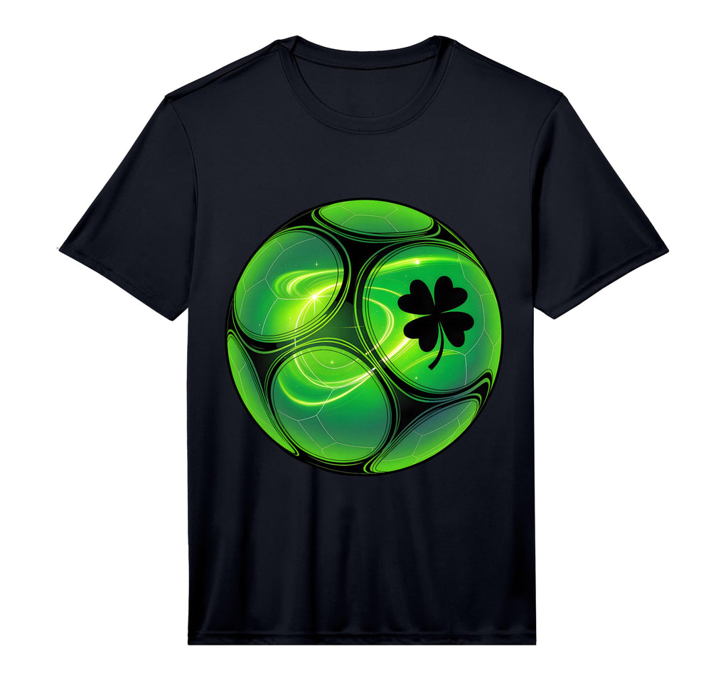 Soccer Shamrock Lucky Clover Irish St T-Shirt - Unique Graphic Unisex