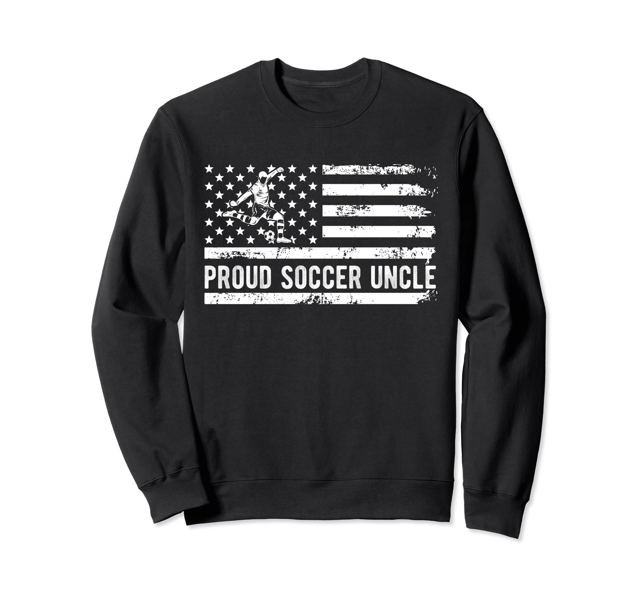 Proud Soccer Uncle Usa Flag Family Sweatshirt - Novelty Apparel Unisex