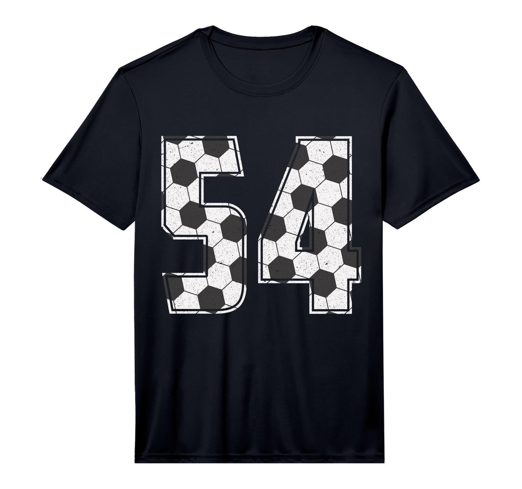 Soccer Player Number 54 Fifty Four T-Shirt - Minimalist Print for Adults