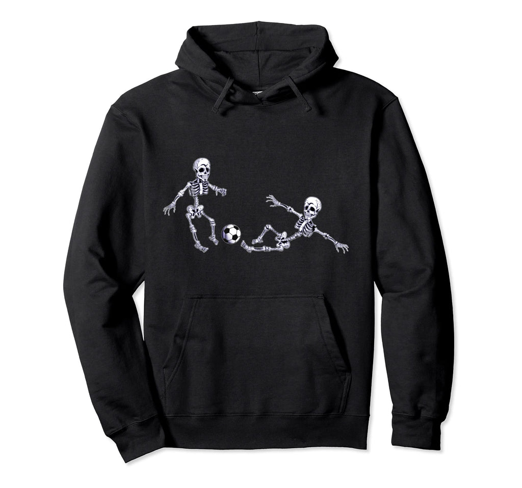 Skeletons Skeleton Kicking Slide Tackle Hoodie - Graphic Print Unisex