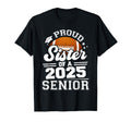 Proud Sister 2025 Senior Football Grad T-Shirt - Minimalist Print Unisex