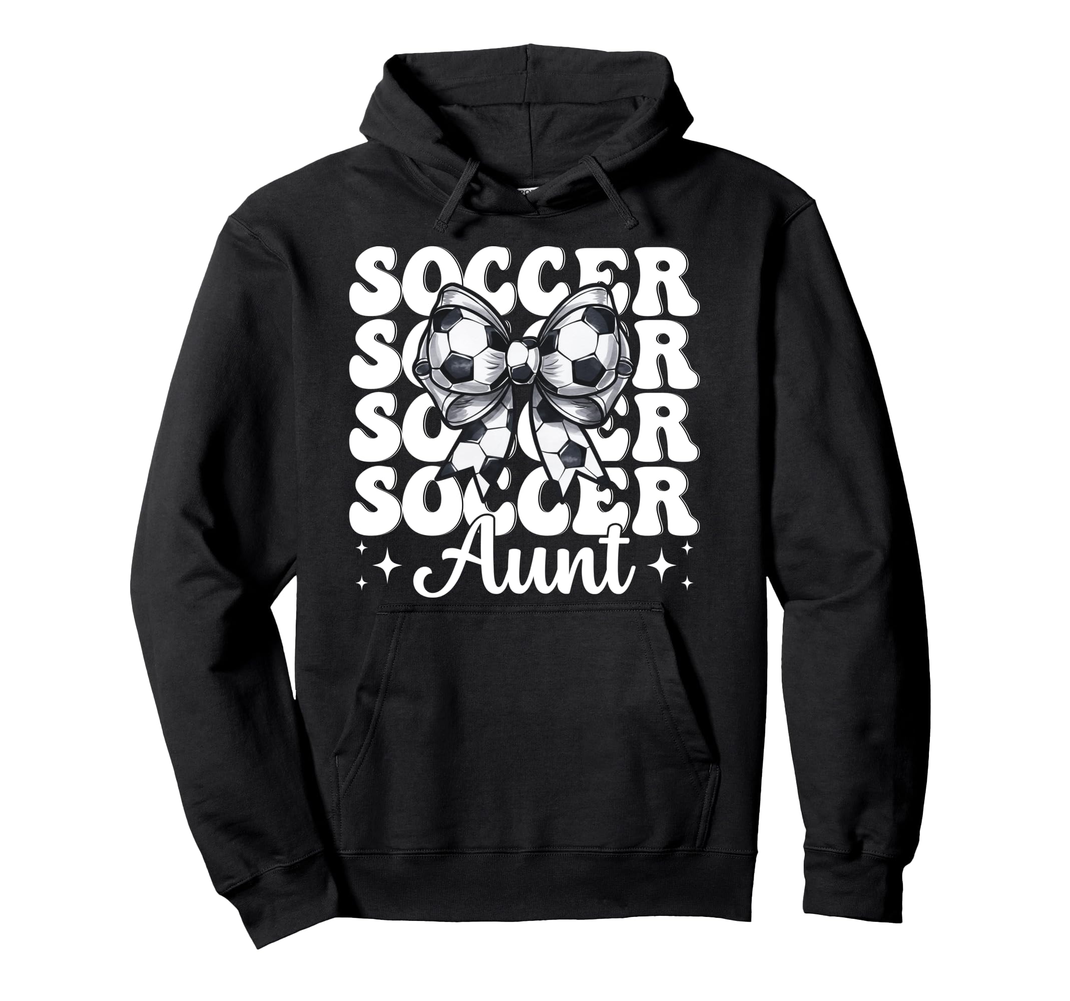Soccer Aunt Soccer Auntie Coquette Bow Hoodie - Streetwear Style Men Women