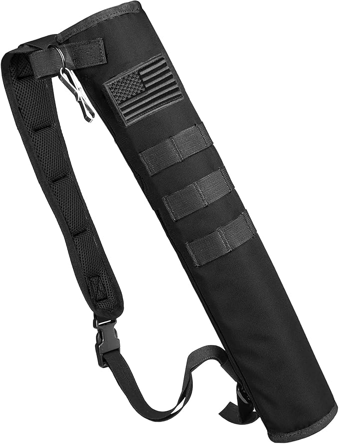 KRATARC Archery Lightweight Back Arrow Quiver Dual Use Foldable Compact Hip Arrows Bag with Molle System Hanged for Target Shooting