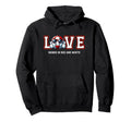 Cartoon Soccer Ball Red And White Fans Hoodie - Streetwear Style Unisex
