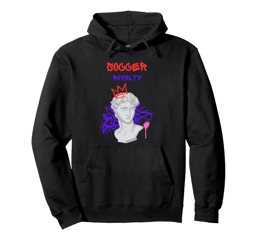 Soccer Royalty Greek Statue Football Hoodie - Custom Art Print for Adults