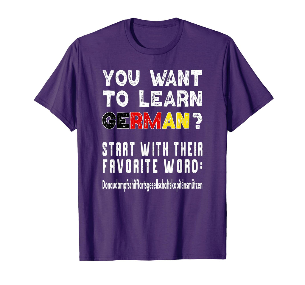 German Speaking Funny German Word Learning T-Shirt - Trendy Graphic Unisex