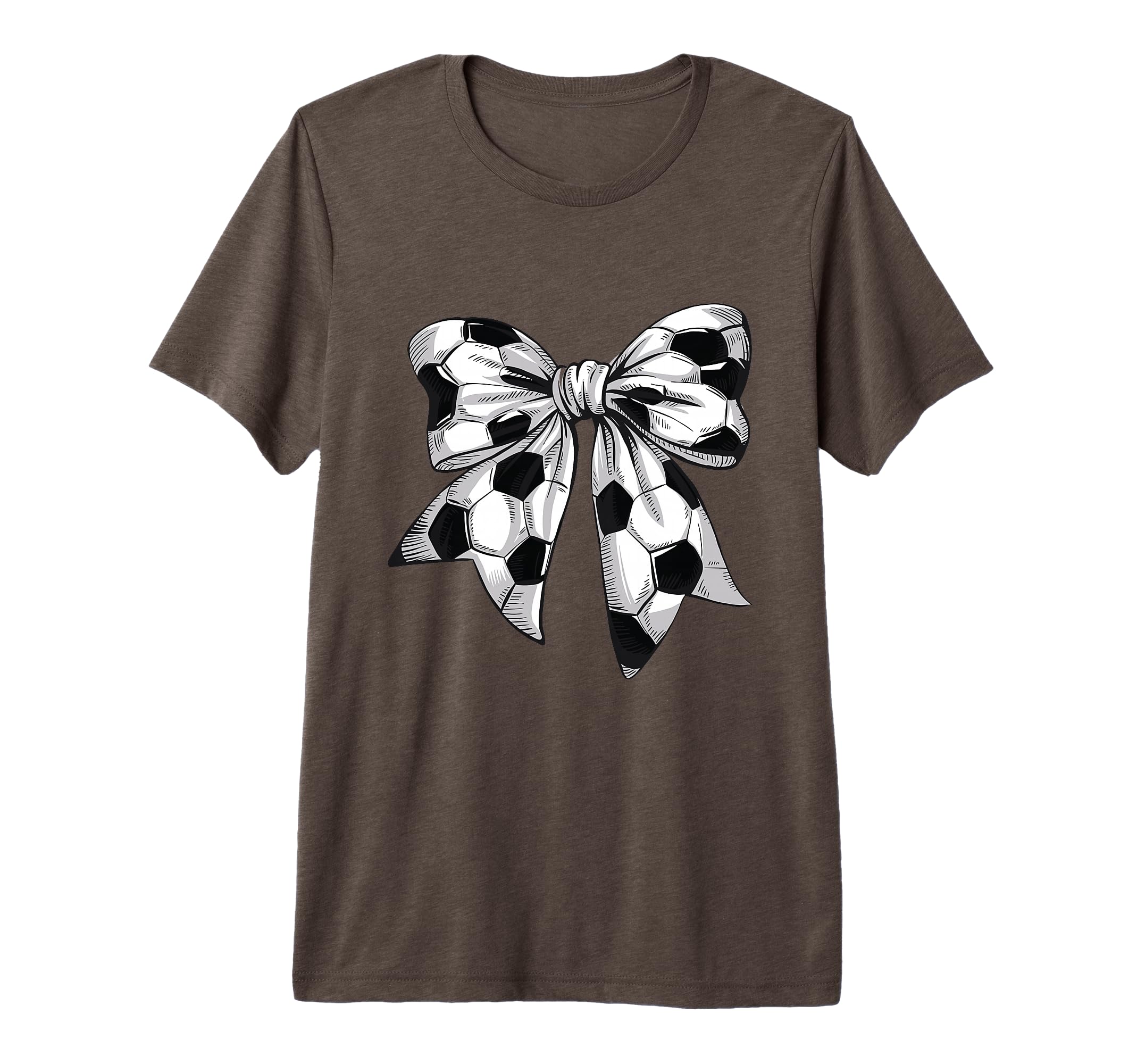 Coquette Bow Soccer Ball Mom Life Game T-Shirt - Custom Art Print Unisex