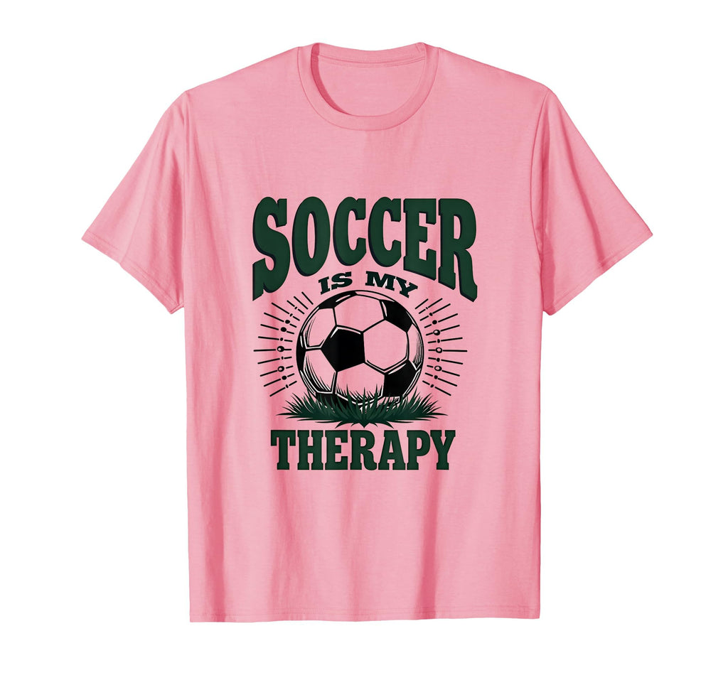 Soccer Is My Therapy Funny Soccer T-Shirt - Casual Everyday Wear for Adults
