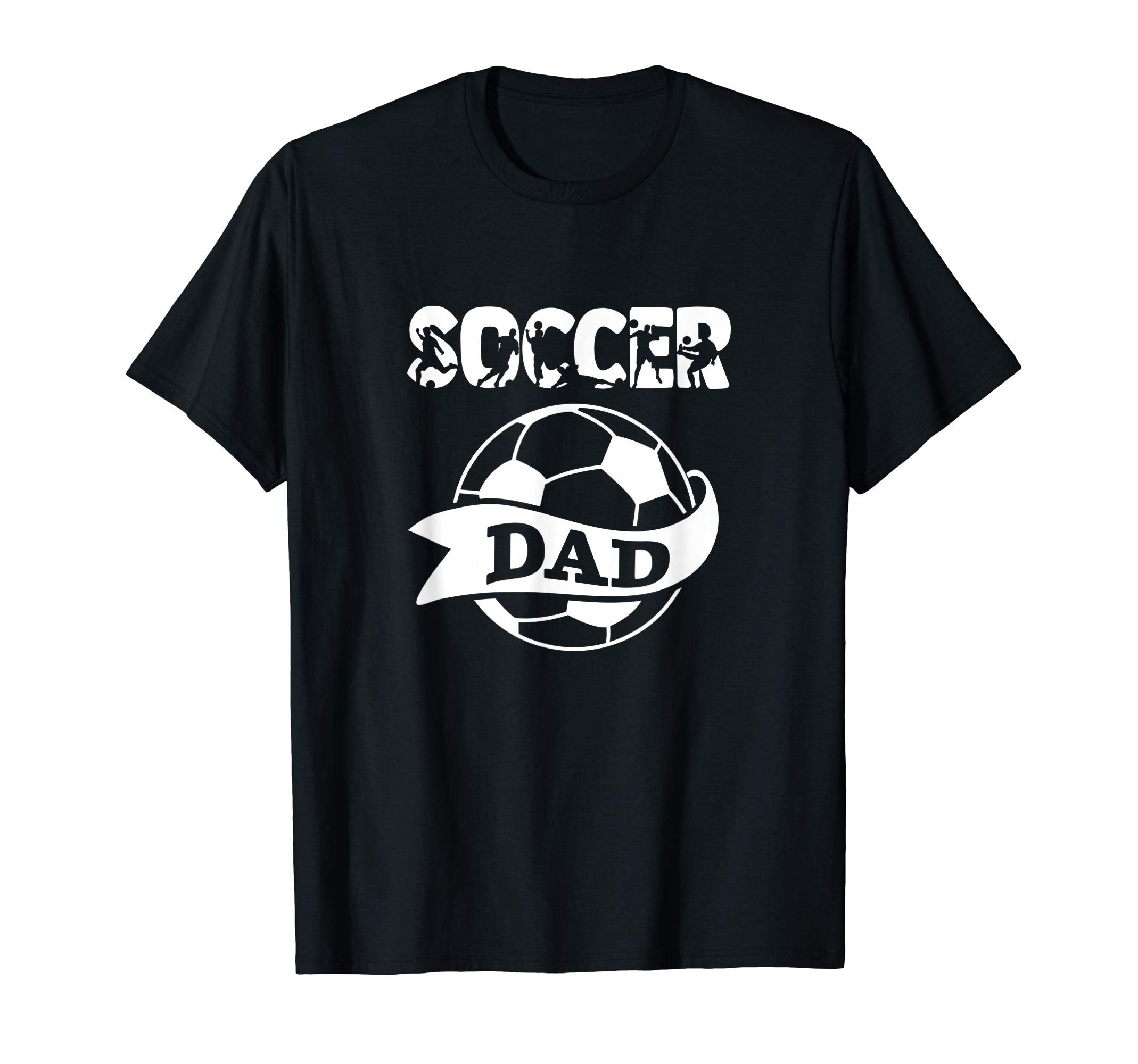 Mens Soccer Dad Distressed Soccer Ball T-Shirt - Unique Graphic Men Women