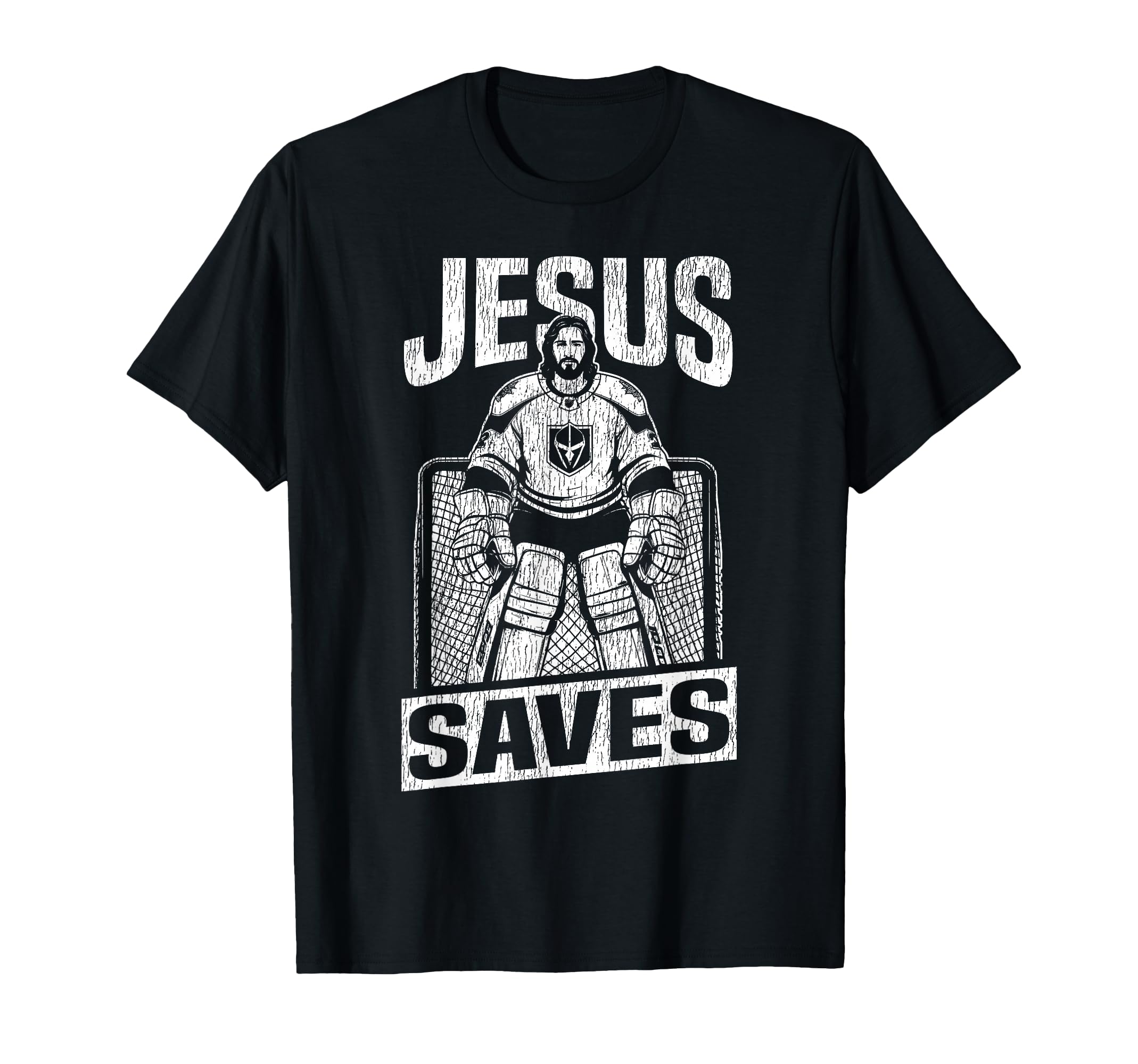 Ice Hockey Goalie Goalkeeper Jesus Jesus T-Shirt - Graphic Print Unisex
