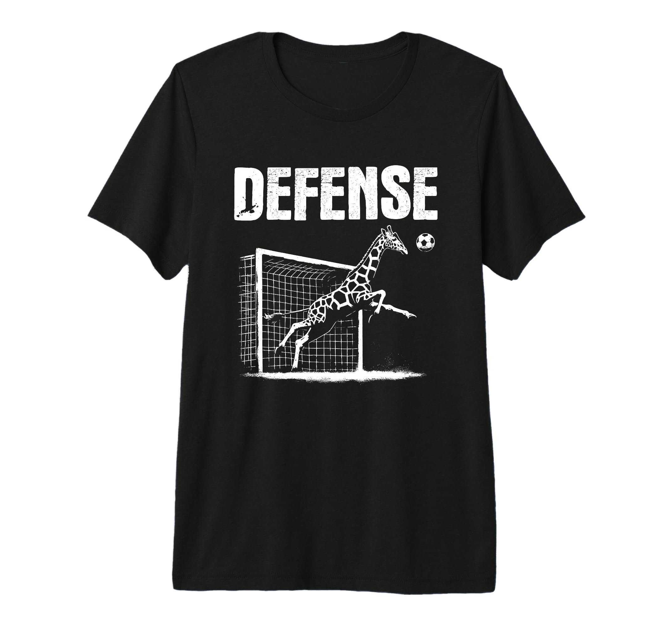 Giraffe Goalie Soccer Goalkeeper T-Shirt - Novelty Apparel for Adults
