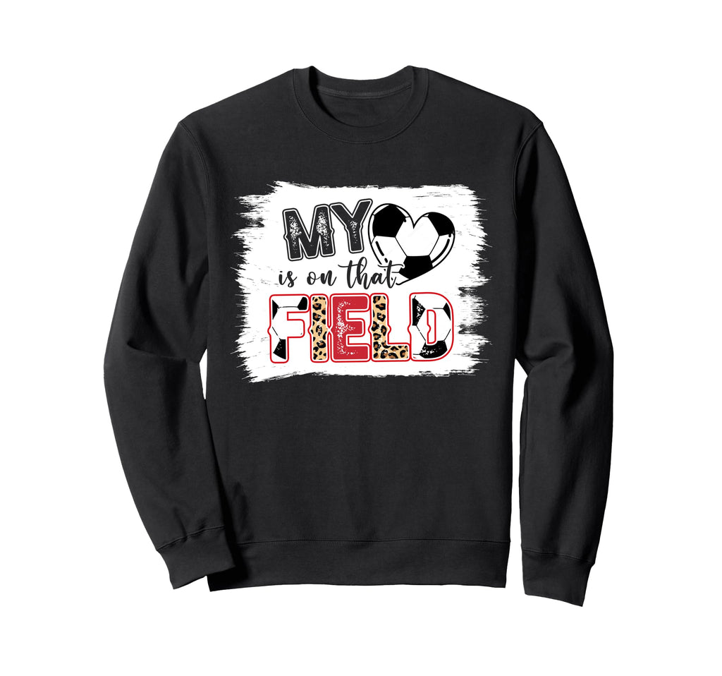 Leopard My Heart Is That Field Sweatshirt - Fun Novelty Design for Adults