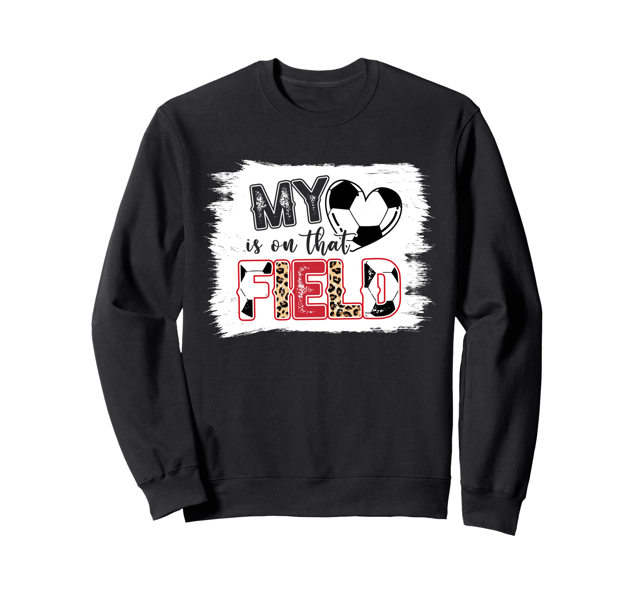 Leopard My Heart Is That Field Sweatshirt - Fun Novelty Design for Adults
