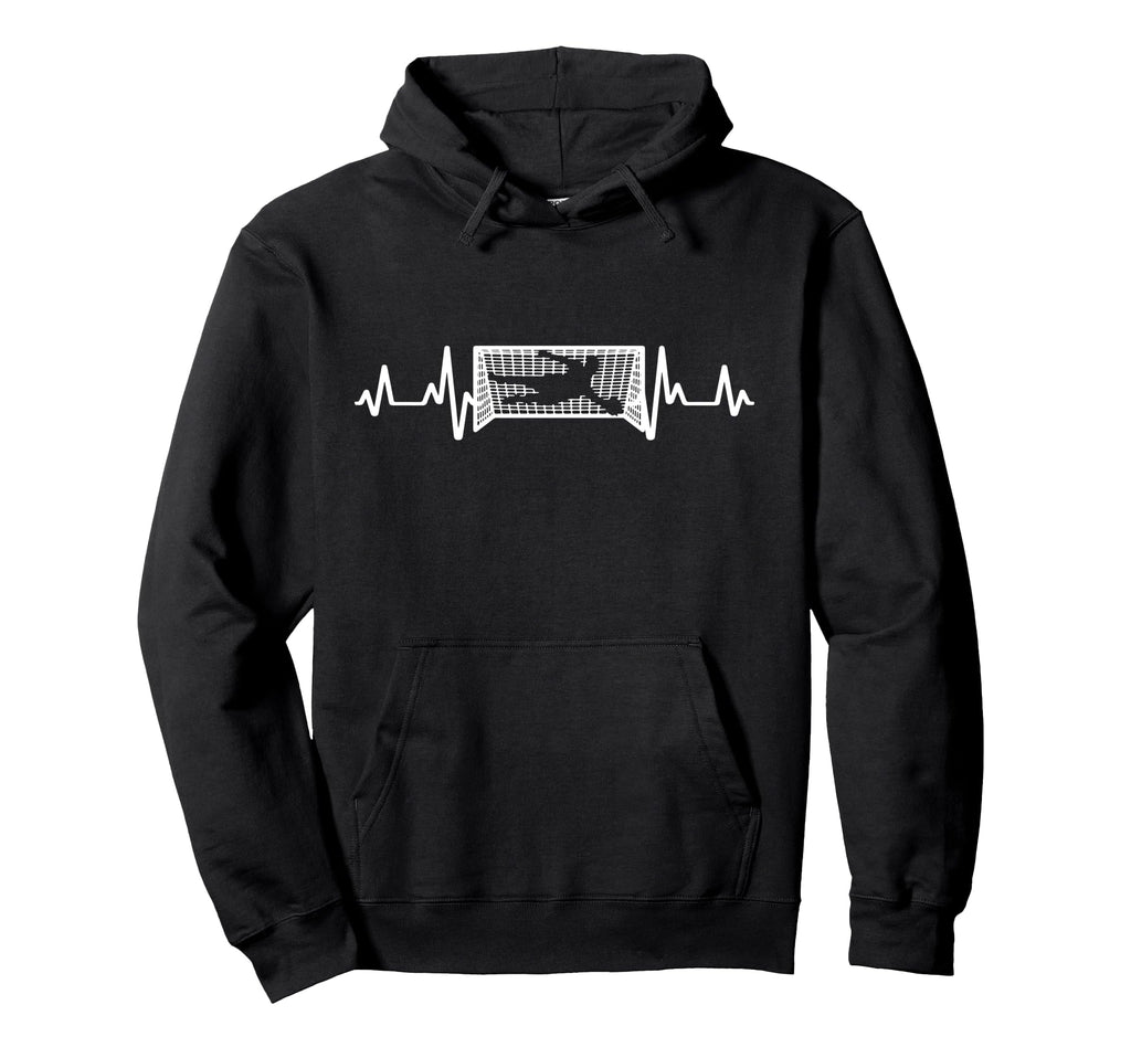 Heartbeat Goalkeeper Football Hoodie - Novelty Apparel for Adults