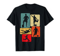 Soccer Player Silhouettes Football T-Shirt - Graphic Print Unisex
