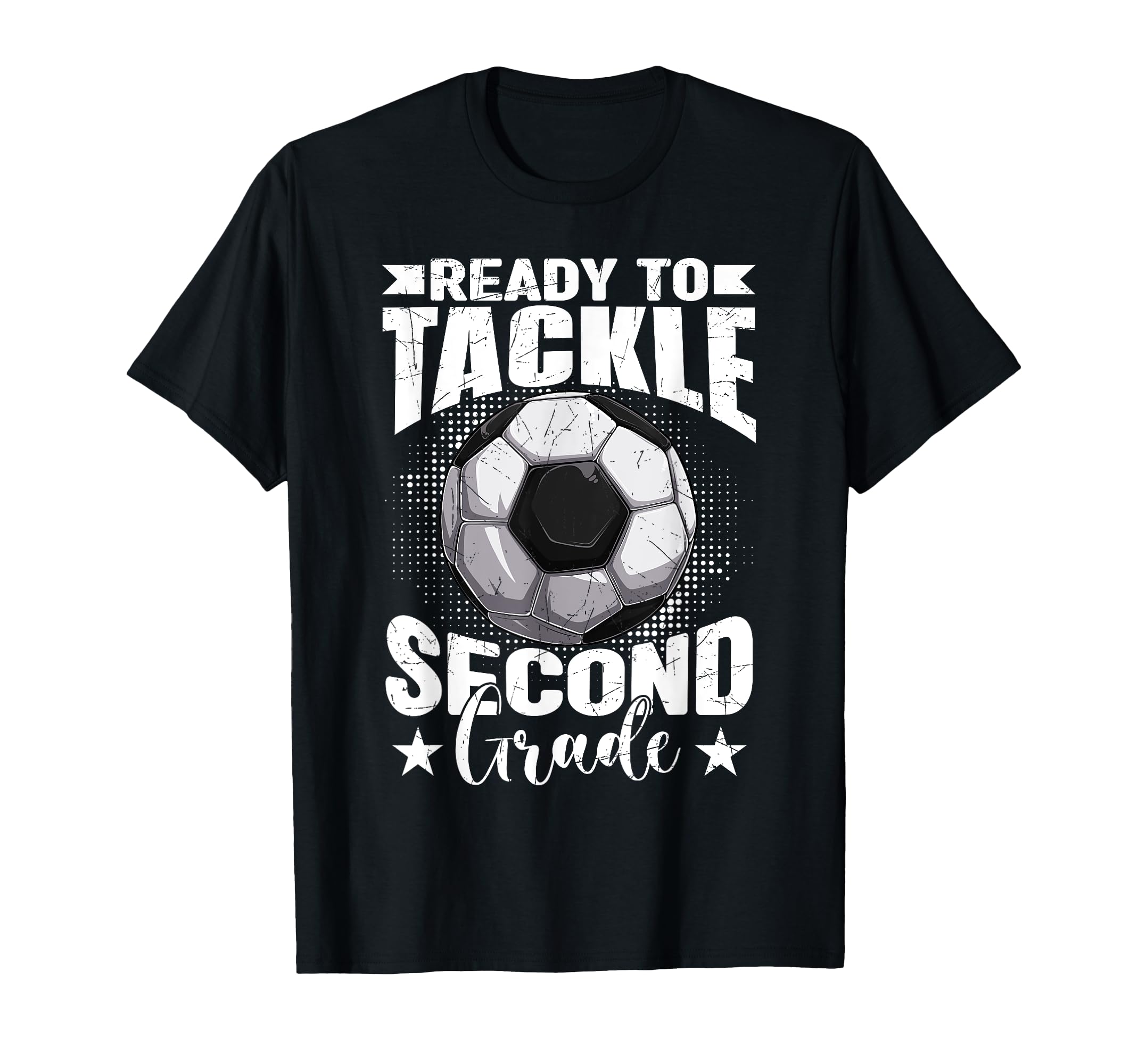 Ready To Tackle Second Grade Soccer T-Shirt - Minimalist Print Men Women